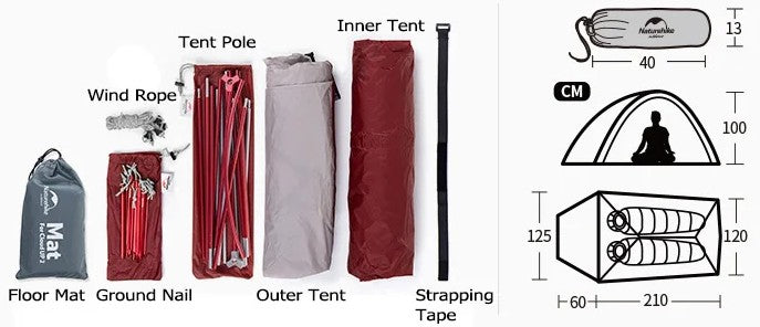 Ultralight 2 Person Camping Tent