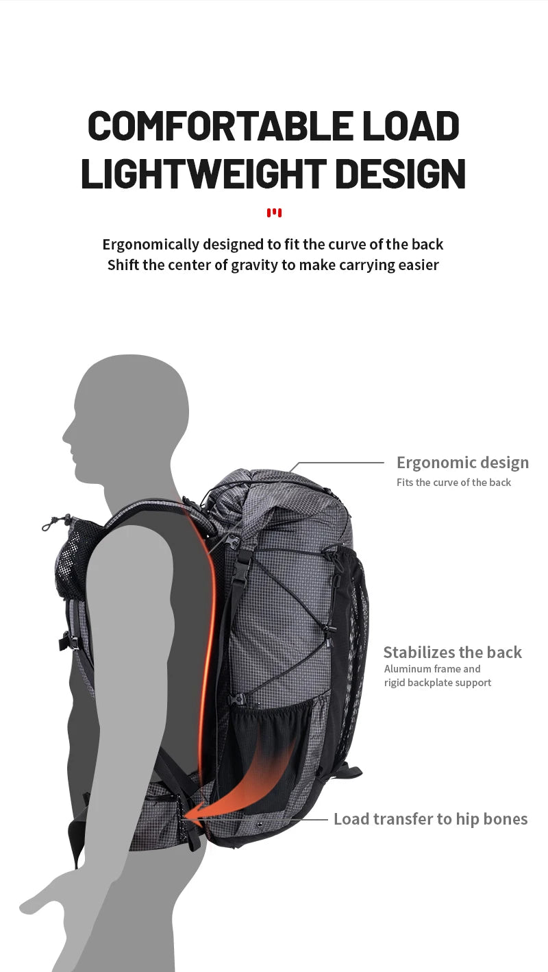 Ergonomic Waterproof Hiking Backpack